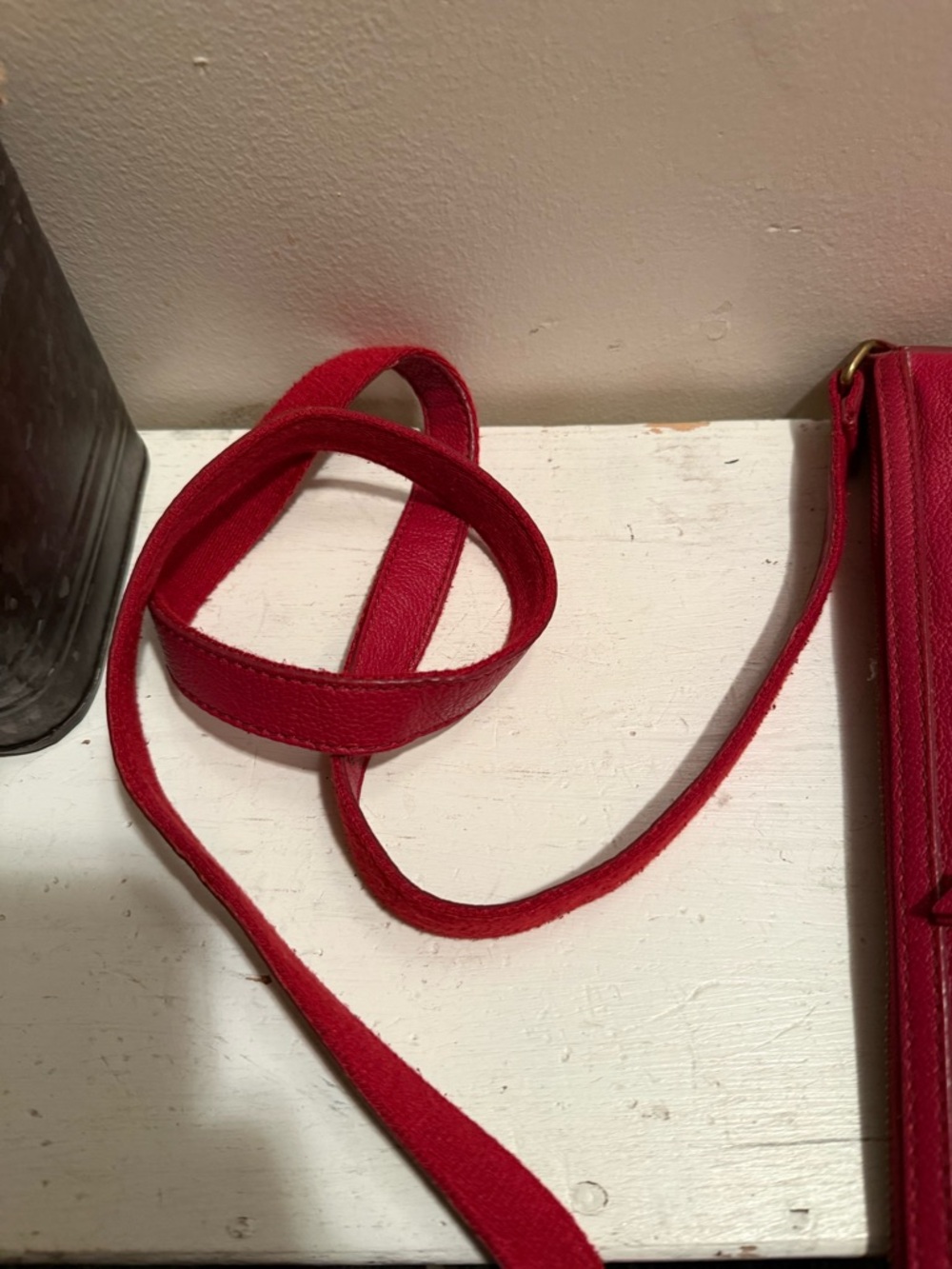 Fossil Elise Double Zip Fuchsia Pebbled Leather  Crossbody Shoulder Bag EUC - Picture 7 of 10